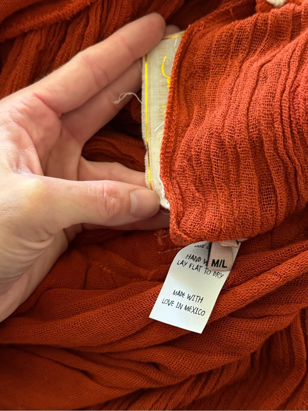 NEW Jen’s‎ Pirate Booty Monaco Gauze Maxi Dress Burnt Orange M/L - Picture 9 of 13